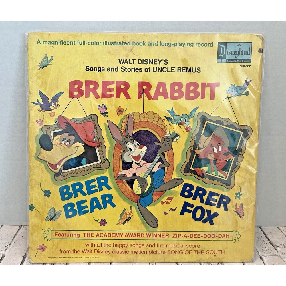 Walt Disney Brer Rabbit LP Vinyl Record 3907 Song Of The South Uncle Remus 1970